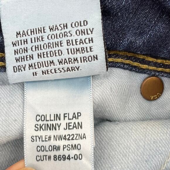 Hudson Collin Flap Skinny Jeans Blue 29 - Picture 9 of 9